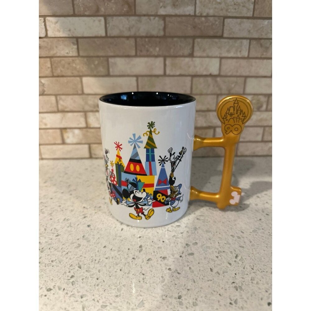 Disney Parks MICKEY MOUSE Friends World's Biggest Mouse Party Mug Key 90th